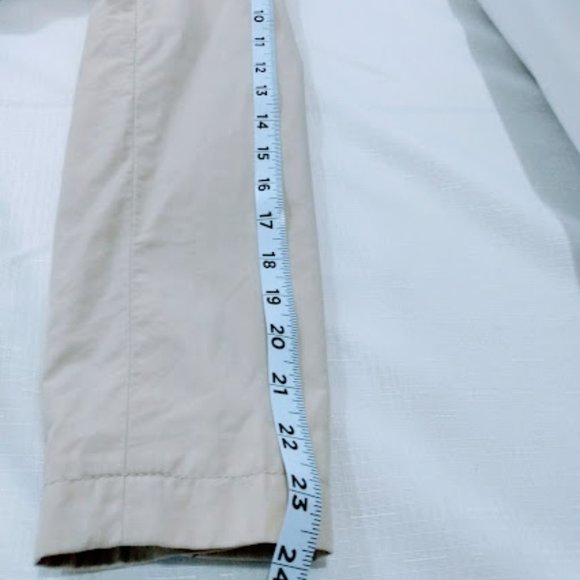 Eddie Bauer cream color coat with belt. - Picture 3 of 6
